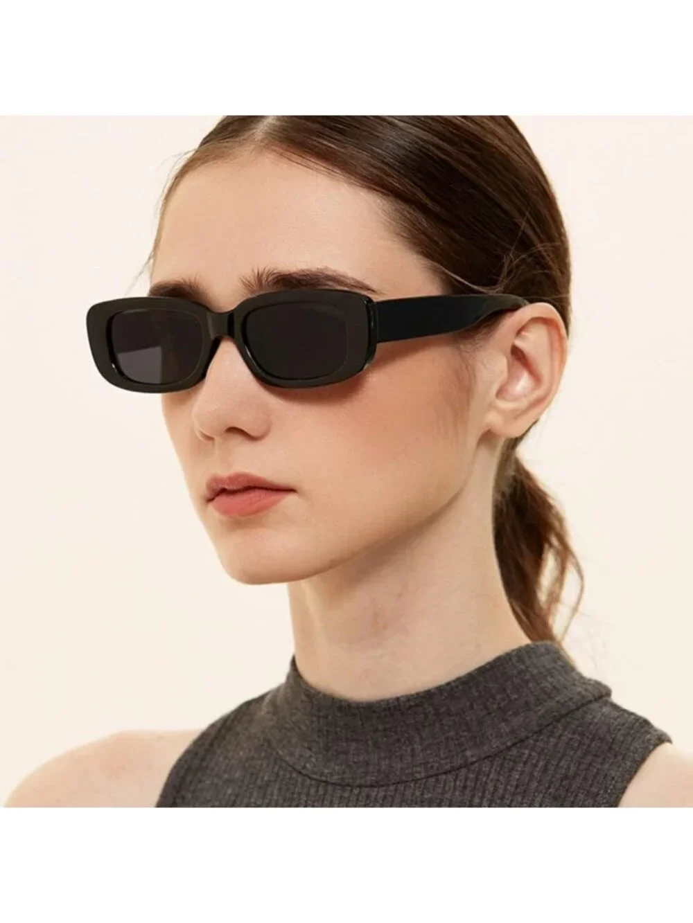 20 Pack Retro 90s Rectangle Sunglasses for Adults - UV400 Small Sun Glasses